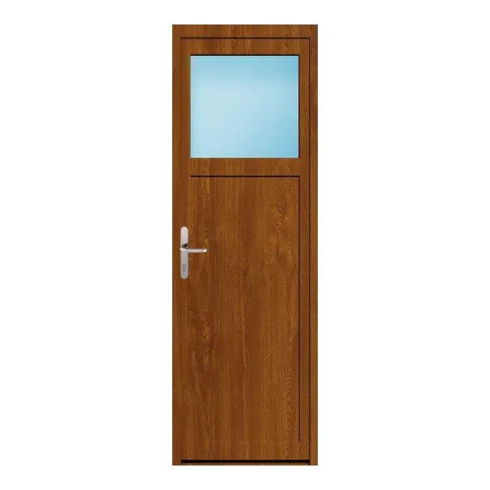 Nebeneingangstür 66x200 cm 1/3 Glas Golden Oak genarbt