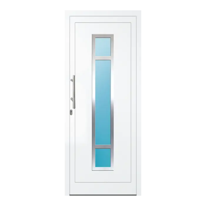 Haustür Aluminium 90,5x219 cm Prezo Top 01 Verkehrsweiß RAL 9016