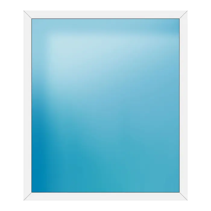 Festverglasung aus Kunststoff 164x190 cm Weiß