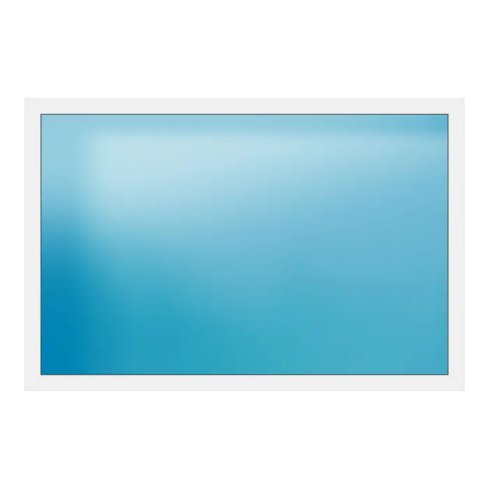 Festverglasung aus Kunststoff 216x144 cm Weiß