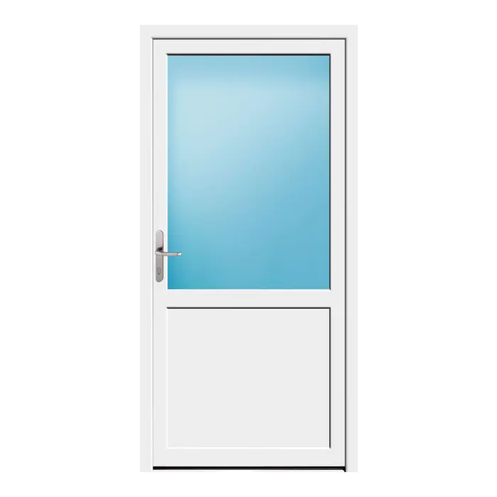 Nebeneingangstür 100x205 cm 2/3 Glas Weiß