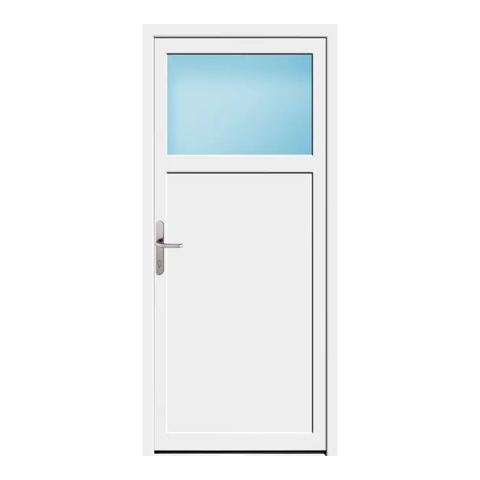 Nebeneingangstür 85x188,5 cm 1/3 Glas Weiß