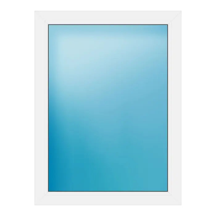 Festverglasung aus Kunststoff 86x114 cm Weiß