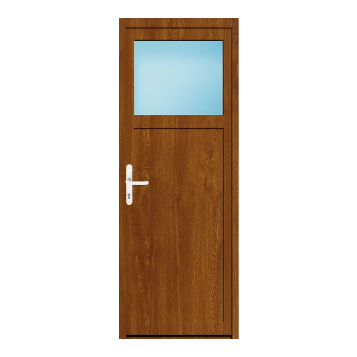 Nebeneingangstür 70x188 cm 1/3 Glas Golden Oak genarbt