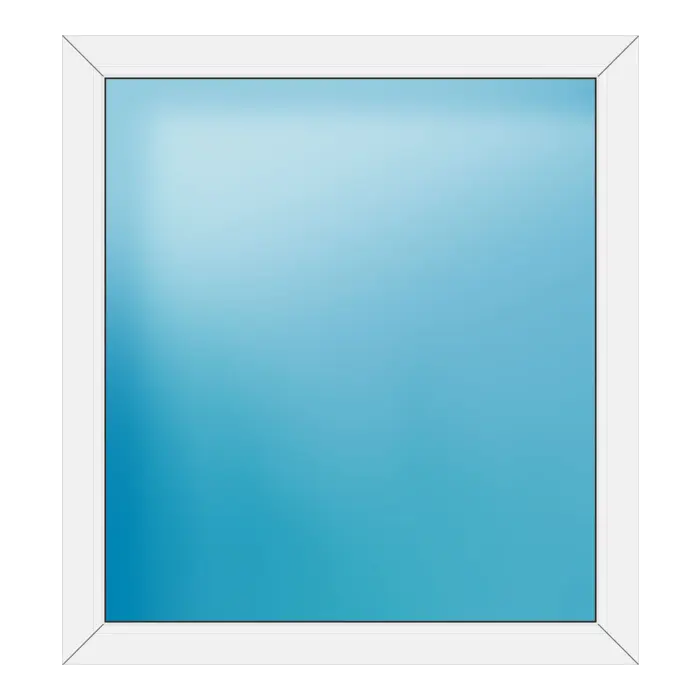 Festverglasung aus Kunststoff 108x118 cm Weiß