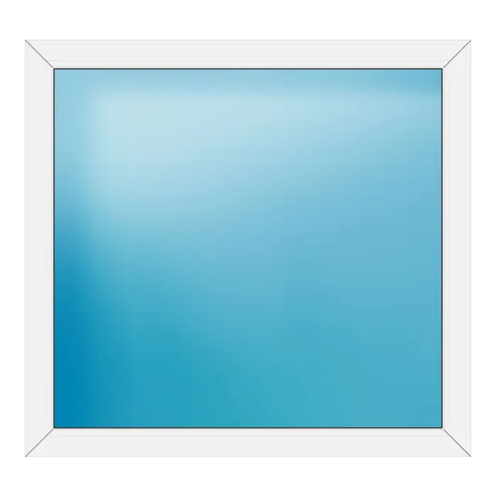 Festverglasung aus Kunststoff 124x116 cm Weiß
