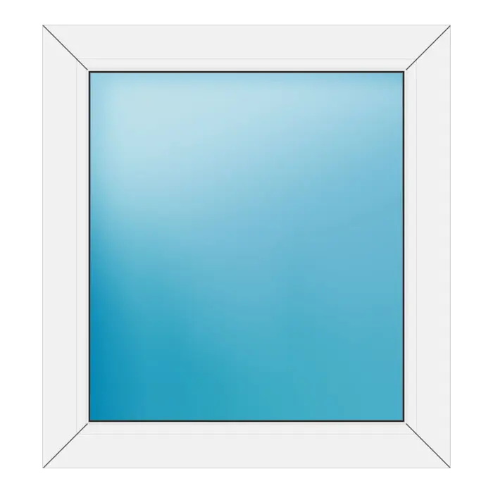 Festverglasung aus Kunststoff 70x76 cm Weiß