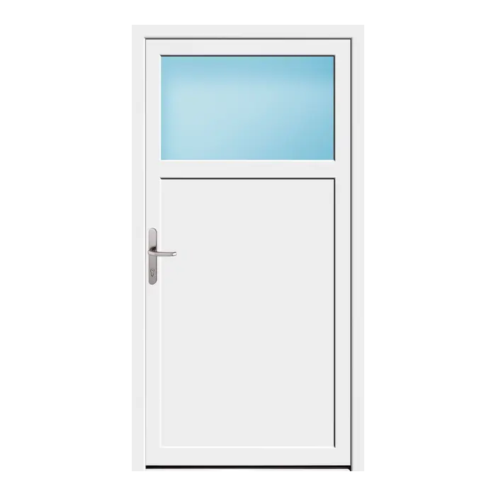 Nebeneingangstür 98x188 cm 1/3 Glas Weiß