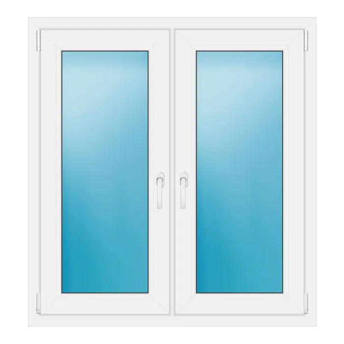 Zweiflügeliges Kunststofffenster 110x118 cm Weiß