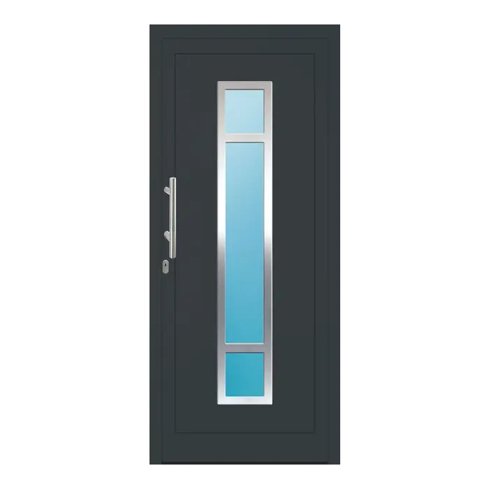 Haustür Aluminium 94x217 cm Prezo Top 01 Anthrazitgrau RAL 7016