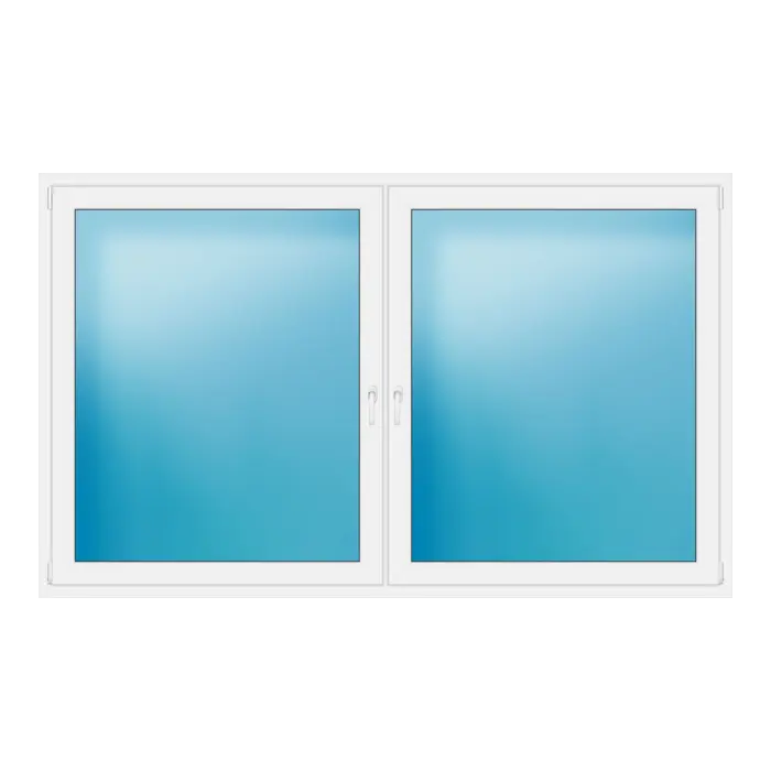 Zweiflügeliges Kunststofffenster 245x150 cm Weiß
