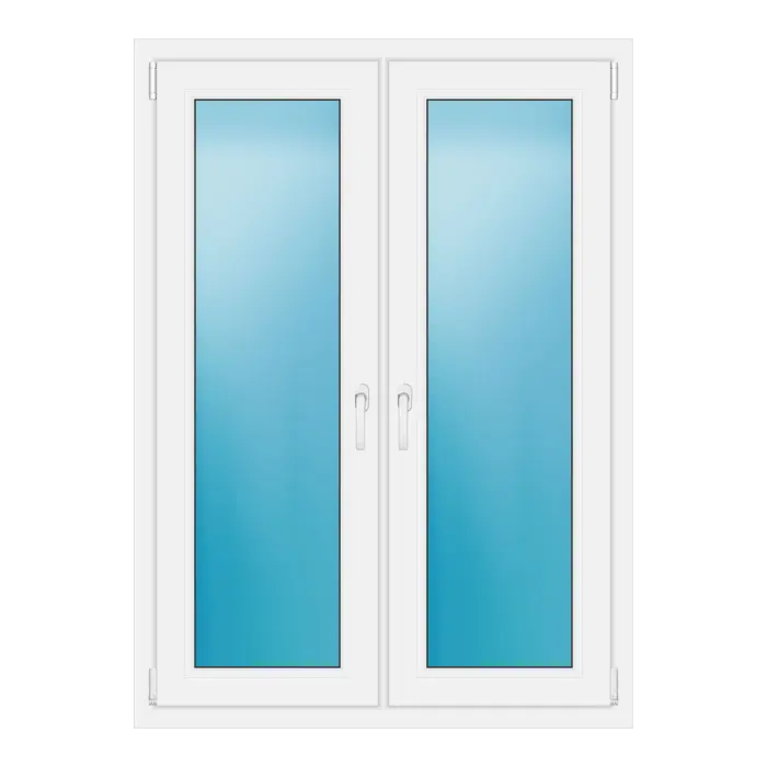 Zweiflügeliges Kunststofffenster 105x145 cm Weiß