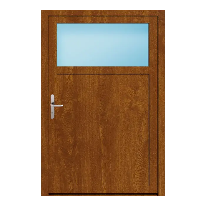 Nebeneingangstür 120x180 cm 1/3 Glas Golden Oak genarbt