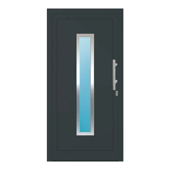 Haustür Aluminium 100x200 cm Prezo Top 05 Anthrazitgrau RAL 7016
