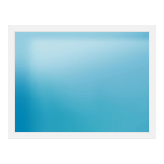 Festverglasung aus Kunststoff 177,5x137 cm Weiß