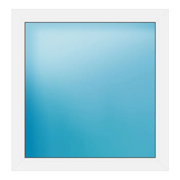 Festverglasung aus Kunststoff 95x98 cm Weiß