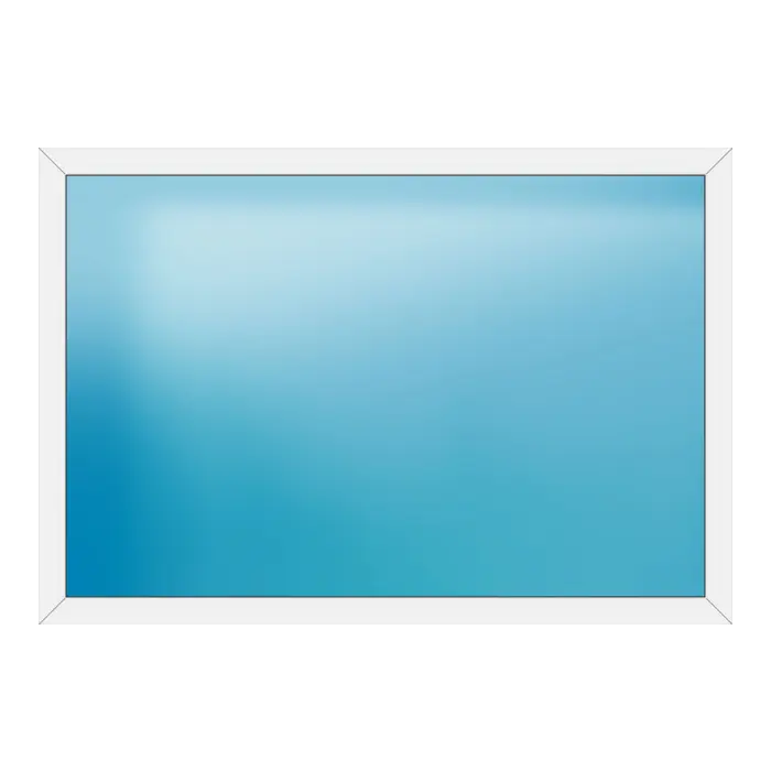 Festverglasung aus Kunststoff 204x140 cm Weiß