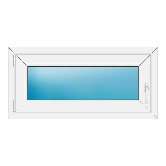 Einflügeliges Kunststofffenster 100x48 cm Weiß
