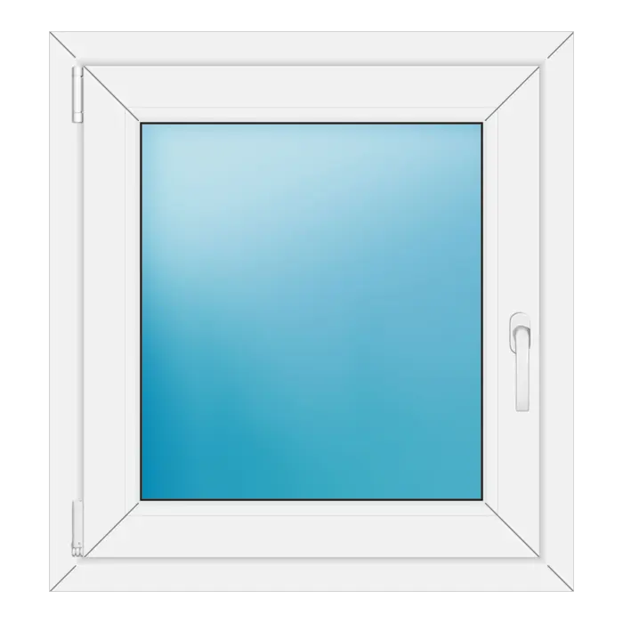 Einflügeliges Kunststofffenster 73,5x78,5 cm Weiß
