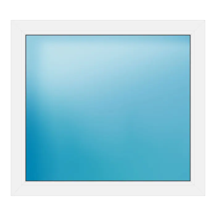 Festverglasung aus Kunststoff 105x95 cm Weiß