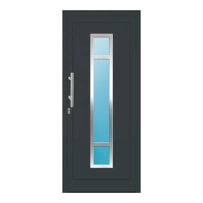 Haustür Aluminium 90x210 cm Prezo Top 01 Anthrazitgrau RAL 7016