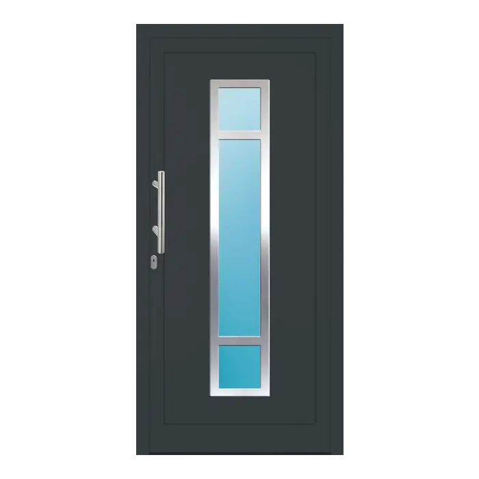 Haustür Aluminium 100x208 cm Prezo Top 01 Anthrazitgrau RAL 7016