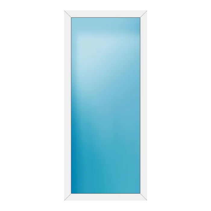 Festverglasung aus Kunststoff 96x220 cm Weiß