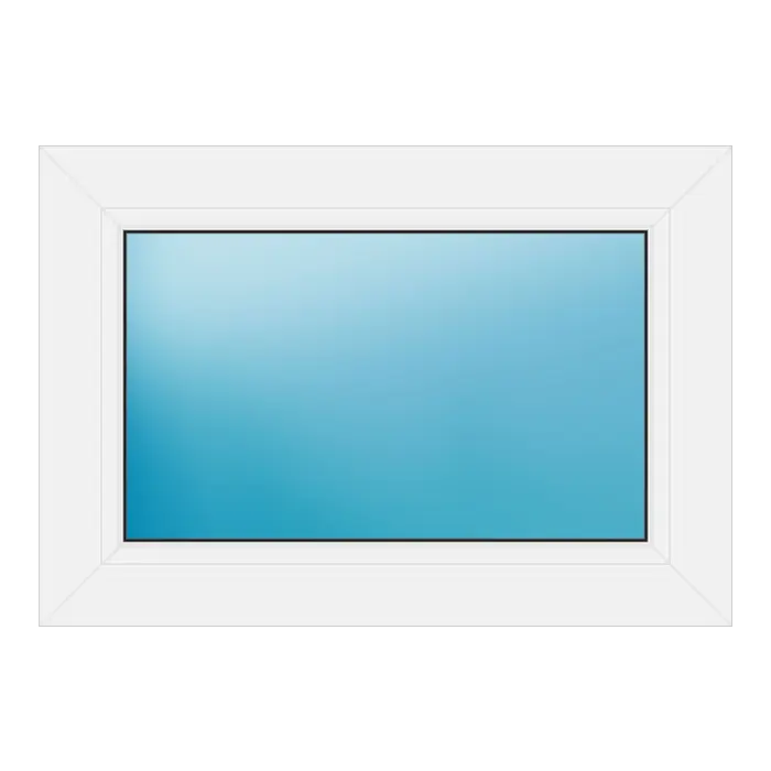 Festverglasung aus Kunststoff 65x45 cm Weiß