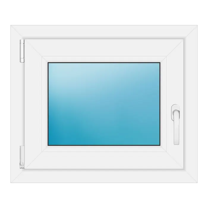 Einflügeliges Kunststofffenster 64x54 cm Weiß