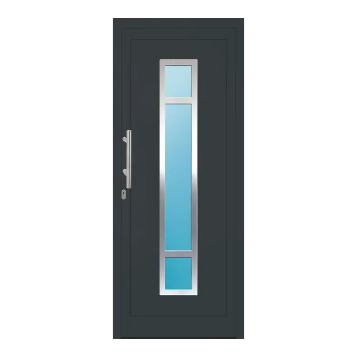 Haustür Aluminium 90x220 cm Prezo Top 01 Anthrazitgrau RAL 7016
