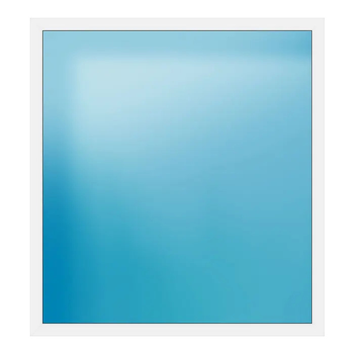 Festverglasung aus Kunststoff 185x200 cm Weiß