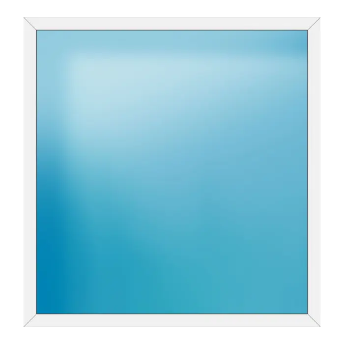 Festverglasung aus Kunststoff 186x194 cm Weiß