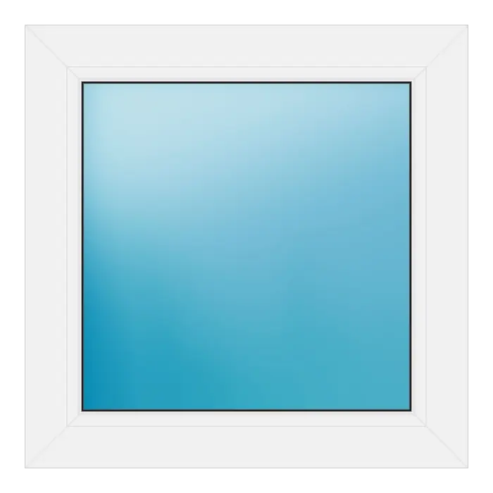 Festverglasung aus Kunststoff 62x62 cm Weiß