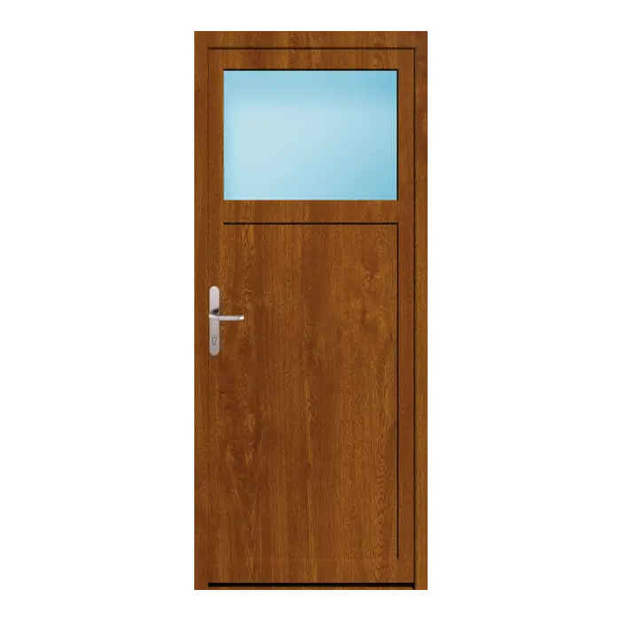 Nebeneingangstür 80x192 cm 1/3 Glas Golden Oak genarbt