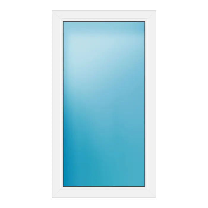 Festverglasung aus Kunststoff 75x135 cm Weiß