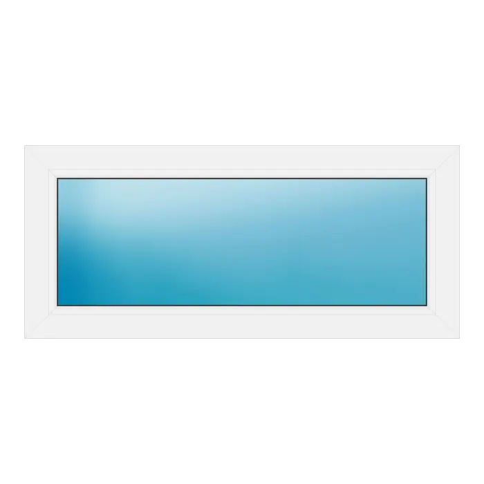 Festverglasung aus Kunststoff 106x47 cm Weiß