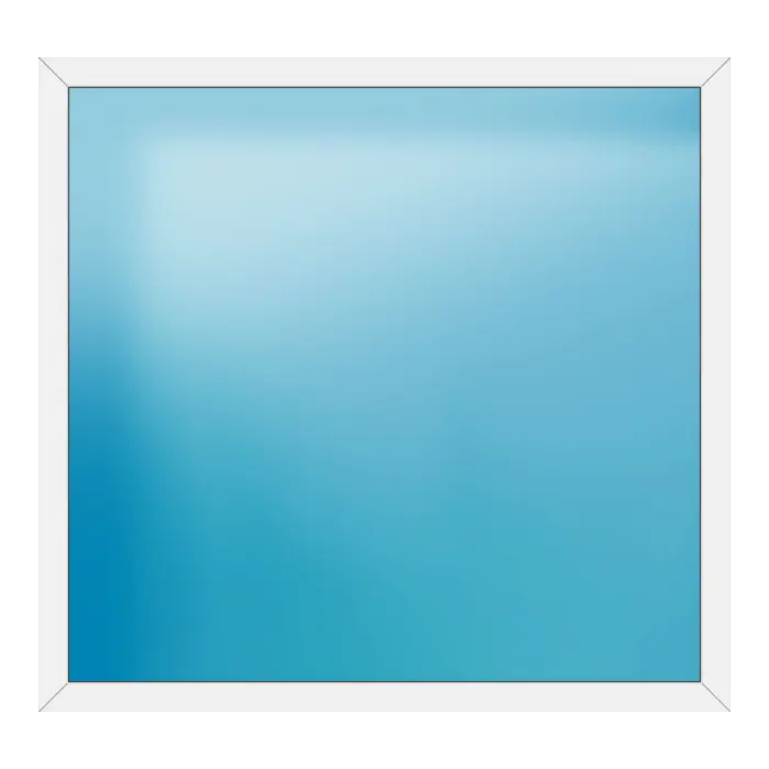 Festverglasung aus Kunststoff 186x176 cm Weiß