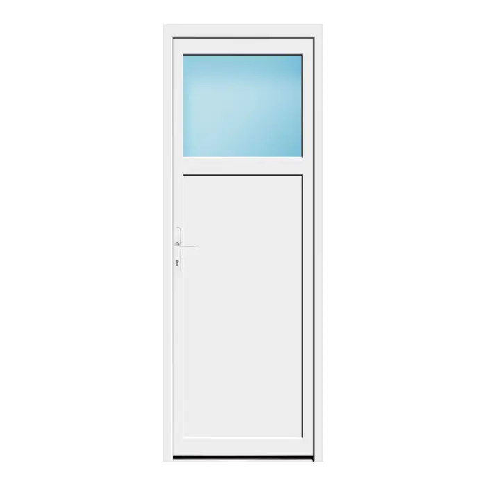 Nebeneingangstür 84x230 cm 1/3 Glas Weiß