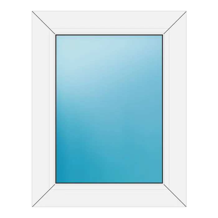 Festverglasung aus Kunststoff 52x66 cm Weiß