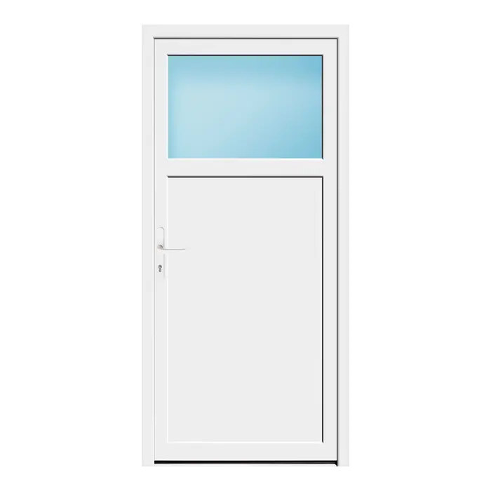 Nebeneingangstür 94x200 cm 1/3 Glas Weiß