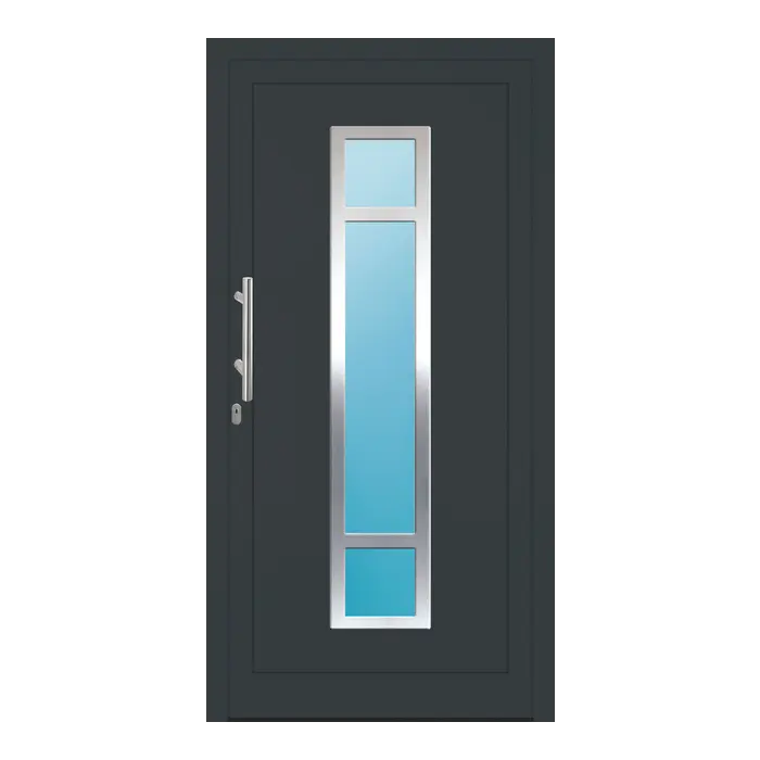 Haustür Aluminium 112x220 cm Prezo Top 01 Anthrazitgrau RAL 7016