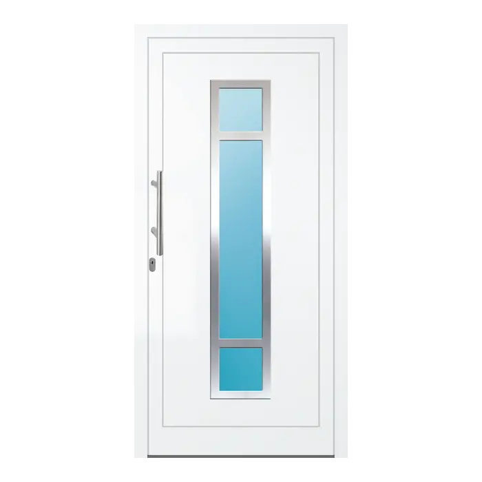 Haustür Aluminium 100x203 cm Prezo Top 01 Verkehrsweiß RAL 9016