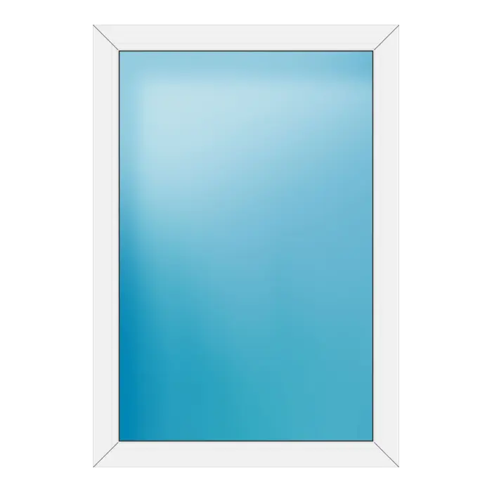 Festverglasung aus Kunststoff 94x136 cm Weiß