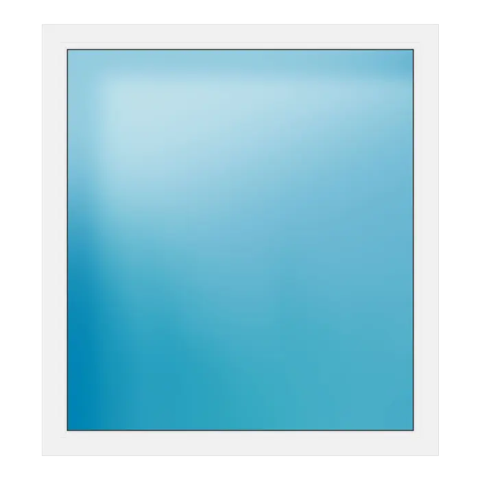 Festverglasung aus Kunststoff 126x137 cm Weiß