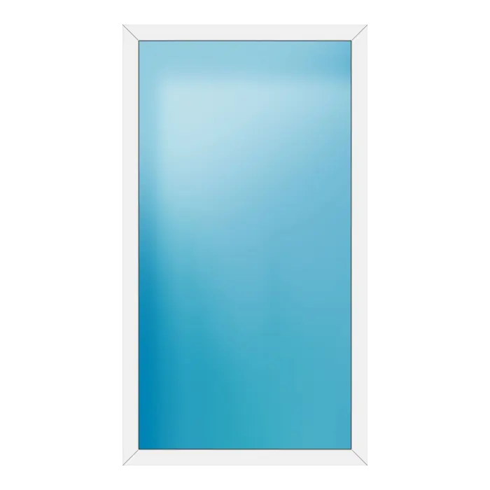 Festverglasung aus Kunststoff 122x220 cm Weiß