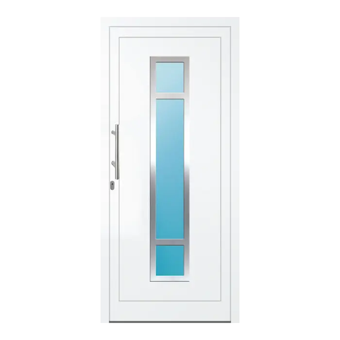 Haustür Aluminium 100x220 cm Prezo Top 01 Verkehrsweiß RAL 9016