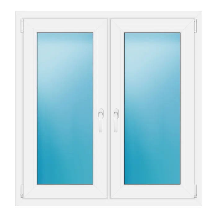 Zweiflügeliges Kunststofffenster 110x115 cm Weiß