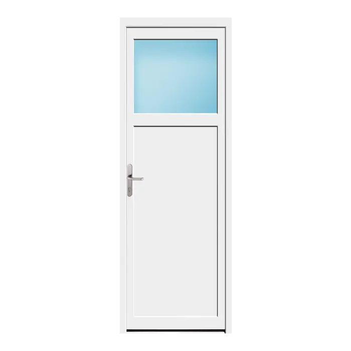 Nebeneingangstür 81,5x230 cm 1/3 Glas Weiß