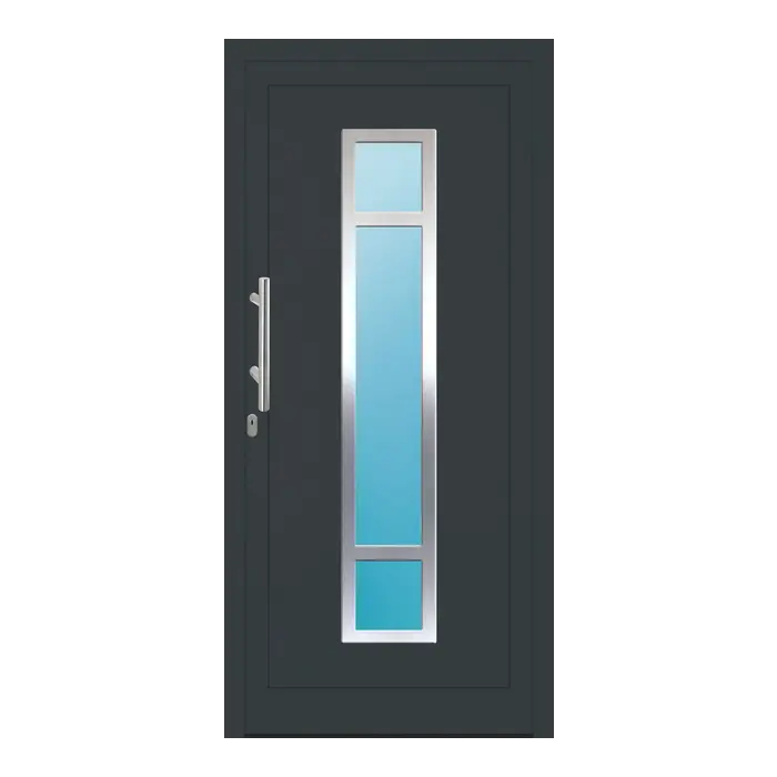 Haustür Aluminium 98x208 cm Prezo Top 01 Anthrazitgrau RAL 7016