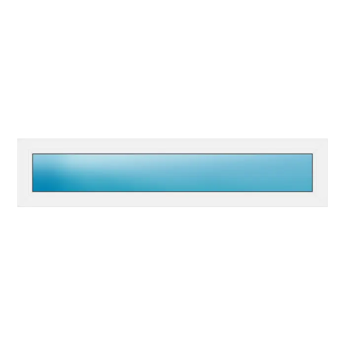 Festverglasung aus Kunststoff 164x36 cm Weiß